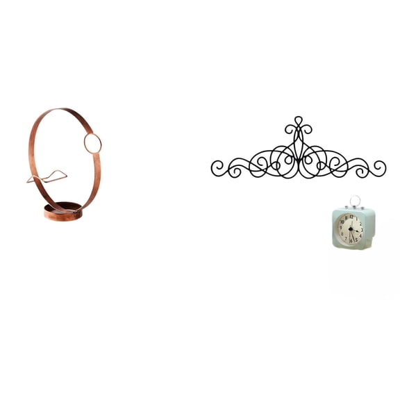 CarpNettore Iron Scroll Bottle Holder Racks Metal Wall Art Decor Organizer Display Floral Plaque for Patio Indoor Outdoor Porch Fence Storage