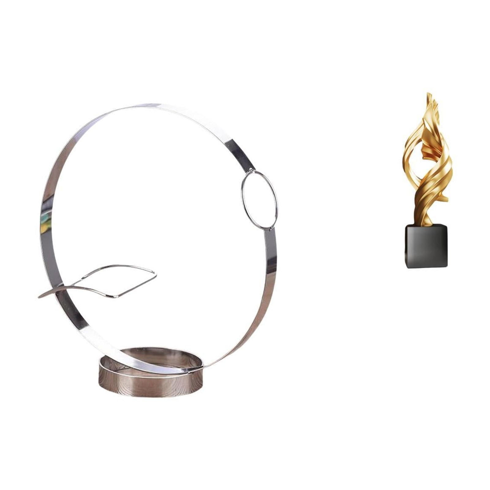 CarpNettore Iron Wine Bottle Holder Racks Abstract Art Statue ...