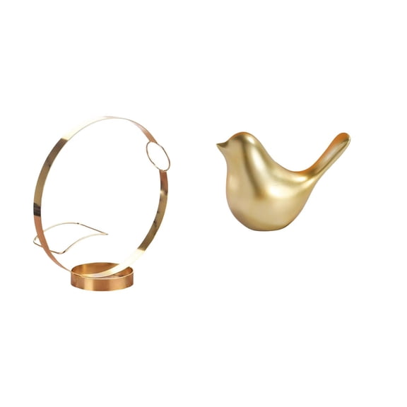 CarpNettore Iron Wine Bottle Holder Racks Golden Birds Figurine Red Wine Adult Beverage Bottle Display Holder Animal Statue Metal Wine Rack Organizer Modern Home Decor Ornament Bird Sculpture