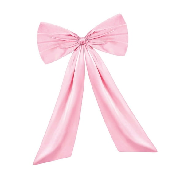 CarpNettore Large Bow Decor Hanging Ribbon Tie Bow Giant Ribbon Tie Extra Large Satin Ribbon pink