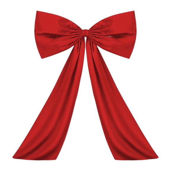 CarpNettore Large Bow Decor Hanging Ribbon Tie Bow Giant Ribbon Tie Extra Large Satin Ribbon red