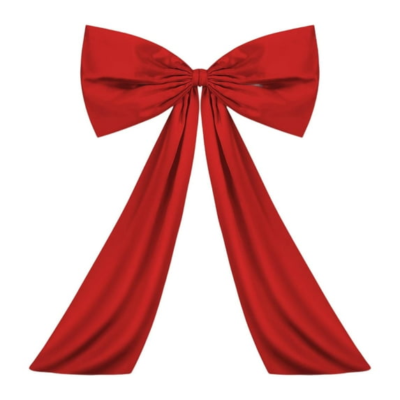 CarpNettore Large Bow Decor Hanging Ribbon Tie Bow Giant Ribbon Tie Extra Large Satin Ribbon red