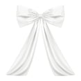 thumbnail image 1 of CarpNettore Large Bow Decor Hanging Ribbon Tie Bow Giant Ribbon Tie Extra Large Satin Ribbon white, 1 of 8