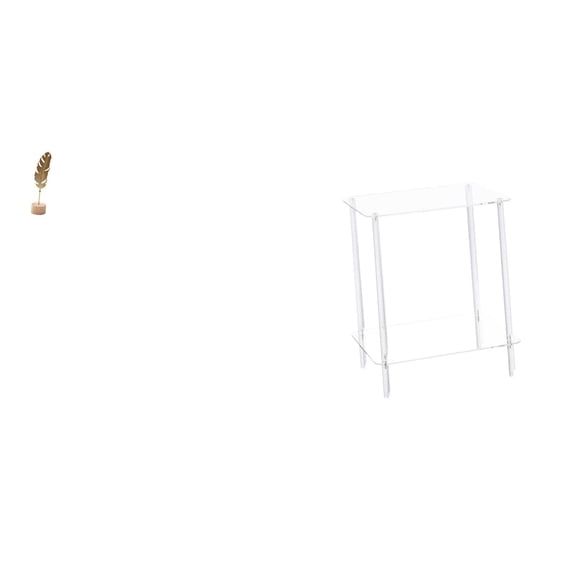 CarpNettore Leaf Inspired Metal Acrylic Sculpture Table Ornament for Creative Nordic Home Decor Abstract Figurine Nightstand End Table Display