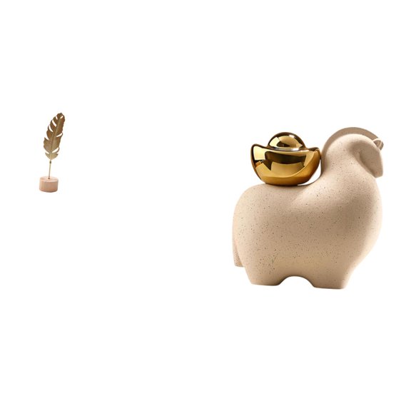 CarpNettore Leaf Sculpture Metal Animal Figurine Crafts Nordic Creative Ornament Abstract Tabletop Decoration Home Decor Chinese Fengshui Statue for Party Patio Office