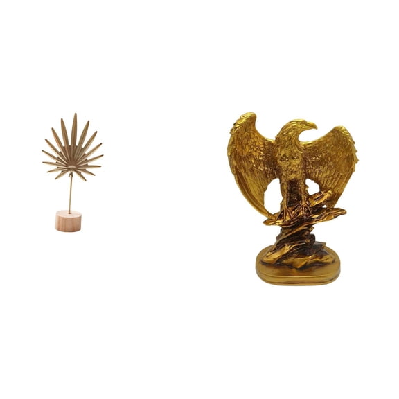 CarpNettore Leaf Sculpture Metal Statue Resin Figurine Art Leaf Decor Modern Lifelike Carved Base Creative Home Accent Suitable for Gift Giving Home Decoration 20