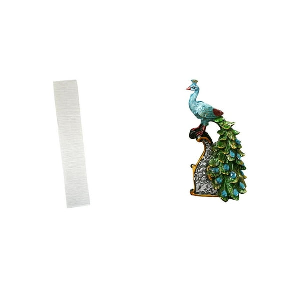 CarpNettore Living Room Peacock Lamp Shade Elegant Standing Light Cover Animal Sculpture Collection Tabletop Ornament for Bedroom Office Home Decor