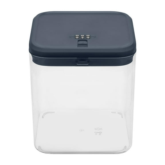 CarpNettore Lock Box Lockable Storage Container with Code Organization Locking Container for Grey Blue