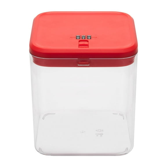 CarpNettore Lock Box Lockable Storage Container with Code Organization Locking Container for Red