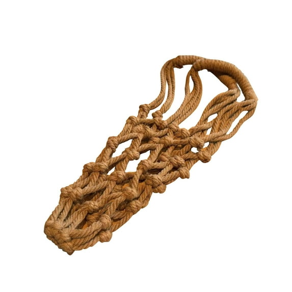 CarpNettore Macrame Cup Holder Woven Rope Drink Carrier Elegant with Handle Water Bottle Bag coffee