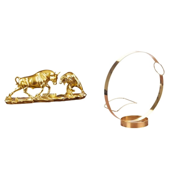 CarpNettore Modern Artwork Chinese Style Bull Figurine Animal Sculpture Cow Cattle Sculptures Metal Iron Wine Bottle Holder Racks Red Wine Adult beverage Display Holder