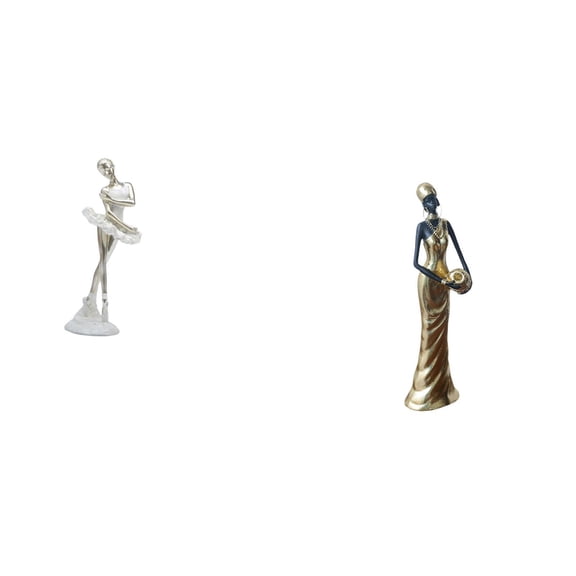 CarpNettore Modern Dancing Girl Figurine Art Sculpture with African Tribal Lady Statue Creative Lightweight Decorative Ornament for Bedroom Fireplace Office Entrance and Home Decor for Hotels