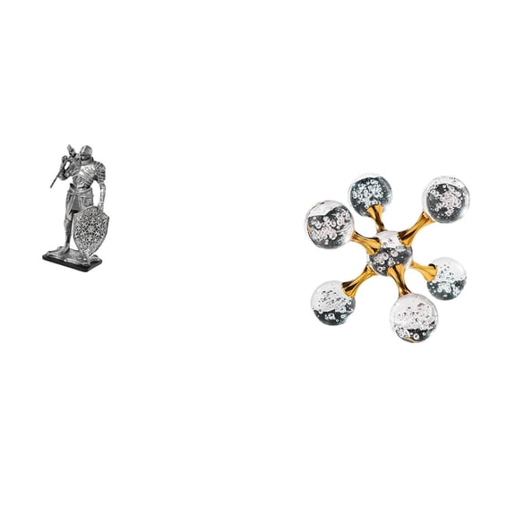 CarpNettore Nordic Abstract Knight Bubble Sphere Resin Figurine Modern Art Sculpture Ornament for Desk Office Table Cabinet Shelf Living Room Entryway Centerpiece
