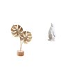 thumbnail image 1 of CarpNettore Nordic Creative Metal Leaf and Penguin Figurine Abstract Sculpture Resin Animal Statue Decorative Ornament for Tabletop Home Office Bedroom Party Housewarming, 1 of 8