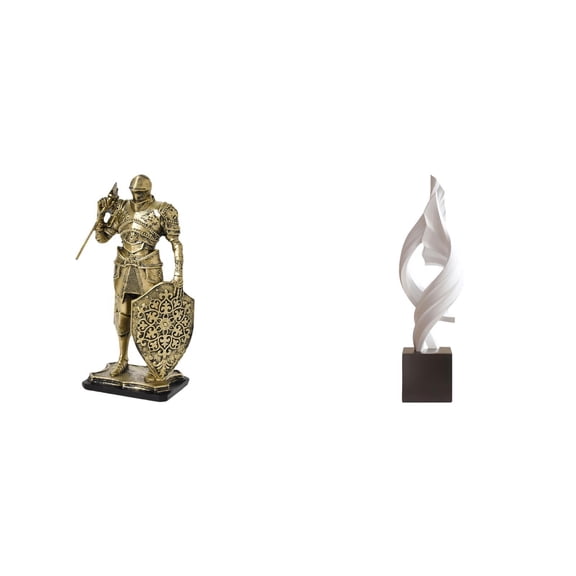 CarpNettore Nordic Resin Figurine Abstract Art Sculpture Decorative Statue Ornament for Desk Office Table Centerpiece Entryway House Coffee Table Decor