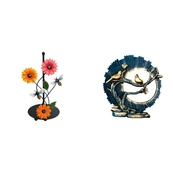 CarpNettore Paper Towel Holder Dispenser Non Slip Vertical Tissue Holder Rack Ornament Figurine Craft Knick Knack Resin for Home House Decorations Bookshelf Living Room Indoor Desk