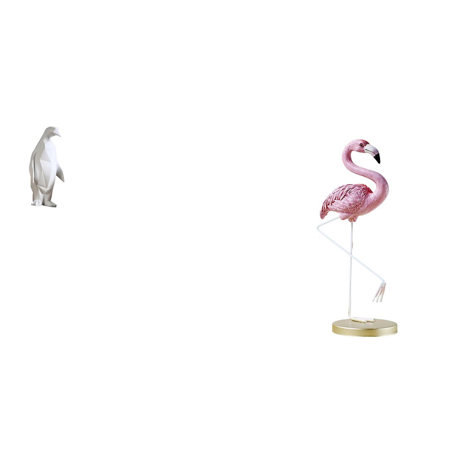 CarpNettore Penguin Flamingo Resin Animal Sculpture Collectable Figurine Decorative Ornament Statue for Housewarming Tabletop Bar Bedroom Office Garden Yard Pond Flowerbed Modern Art Home Decor