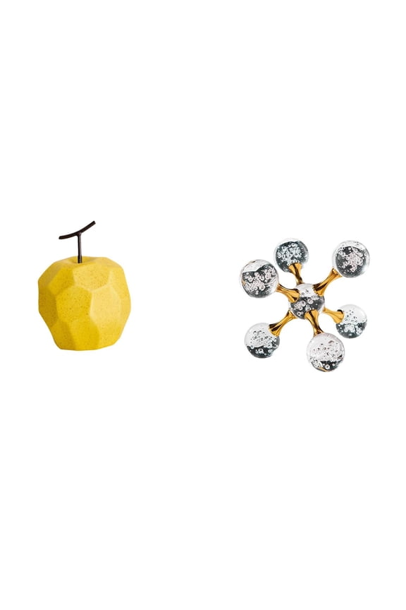 Porcelain Bubble Fruit Sphere Sculpture Ornament Collectible Tabletop Statue Geometric Decorative Decor for Festival Office Desk Shelf Living Room Home