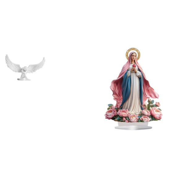 CarpNettore Resin Angel Wing Sculpture Acrylic Freestanding Figurine Decorative Ornament for Office Home Bookshelf Hallway Bedroom Table Festival