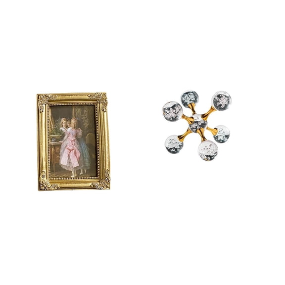 CarpNettore Resin Bubble Sphere Photo Frame Card Display Holder Modern Statue Decorative Sculpture Glass Front Picture Frame Ornament for Desktop Tabletop Wall Display Bedroom Office Farmhouse