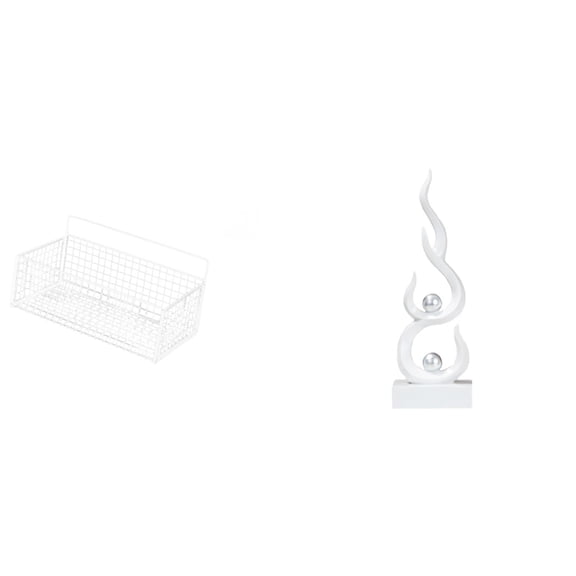 CarpNettore Resin Flame Figurine Abstract Fire Statue Modern Sculpture Craft for Desktop Ornament Friend Gift Patio Office Bookshelf
