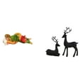 thumbnail image 1 of CarpNettore Resin Joseph Jesus Statue And Black Deer Reindeer Figurine Decorative Desk Display Sleeping Joseph Sculpture Tabletop Shelf Office Car Animal Sculptur, 1 of 8