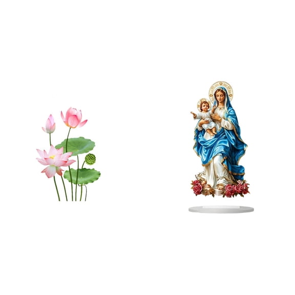 CarpNettore Retro PVC Wall Sticker and 2D Acrylic Desktop Decor for Living Room Kitchen Sofa TV Background Holiday Tabletop Ornament Home Decoration