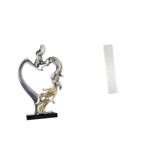 CarpNettore Romantic Couple Figurine Statue for Bedroom Wedding Bookshelf Cabinet Home Decoration with Cozy Living Room Standing Lamp Light Cover Lampshade