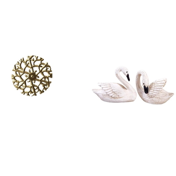 CarpNettore Rustic Metal and Resin Swan Wall Art Sculpture 3D Hanging Plaque Decorations for Office Living Room Bedroom Home Christmas Decor