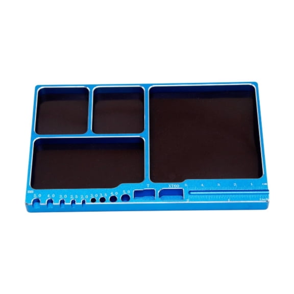 CarpNettore Screw Organizer Storage Tray 1/8/10/12/18 RC Model RC Car Tool Box Organizer for Blue