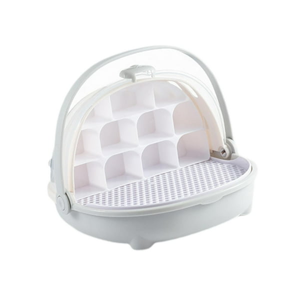 CarpNettore Silkworm Breeding Box Breeding Container Breathable Development Toy Carry Handle gray