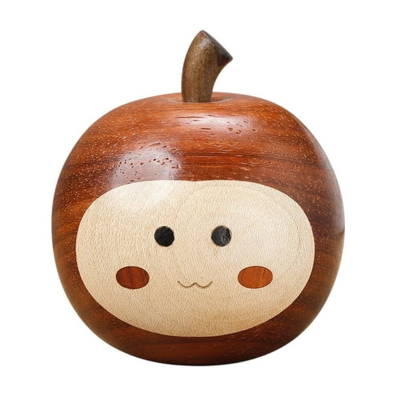 CarpNettore Small Apple Figurine Ornament Art Carving Paperweight Desk Prop Simulation Fruit