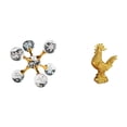 thumbnail image 1 of CarpNettore Sphere Chicken Rooster Figurine Modern Tabletop Ornament Feng Shui Decorative Sculpture for Desk Office Shelf Living Room Home Birthday Anniversaries Housewarming, 1 of 8
