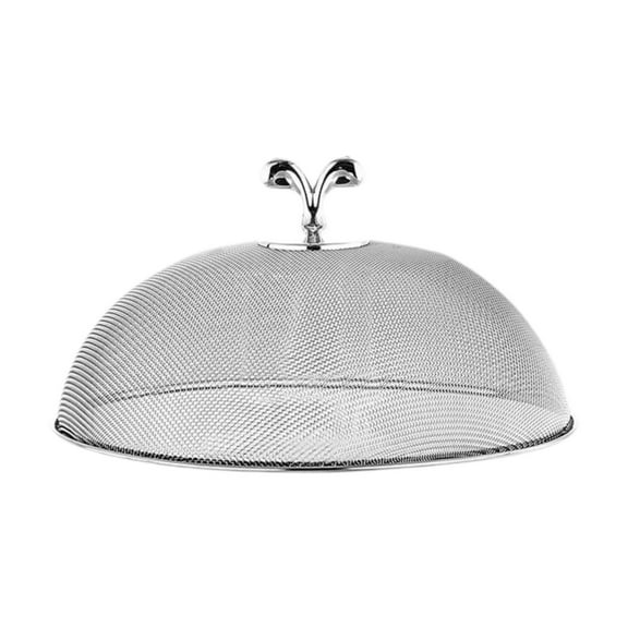 CarpNettore Stainless Steel Mesh Food Cover Multipurpose Plate Serving Cover Round Mesh Food Diameter 26 cm