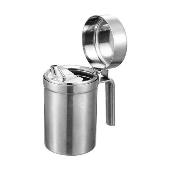 CarpNettore Stainless Steel Oil Pot Kitchen Cookware Leakproof Vinegar Container for Storing