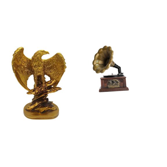 CarpNettore Statue Sculpture Desktop Ornament Artwork Gift Collectible Vintage Statue Resin Figurine Retro Ornament for Bookshelves Home Dining Room Office Party