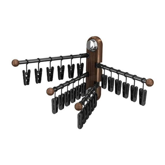 CarpNettore Suction Cup Clothes Drying Rack Foldable Laundry Rack for Bras Hats Lingerie Brown Black