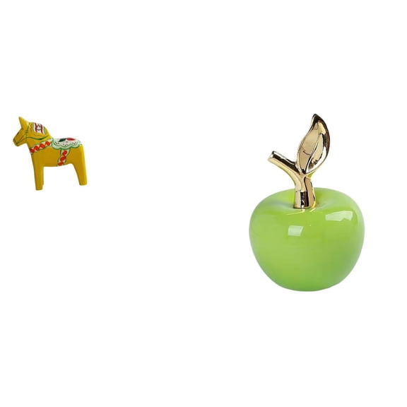 CarpNettore Swedish Horse Ornament Collectible Dalecarlian Horse Figurine Animal Sculpture Ceramic Statue Ornament Simulation Artwork Fruit Sculpture for Bookshelf Entrance Cabinet Home Decor