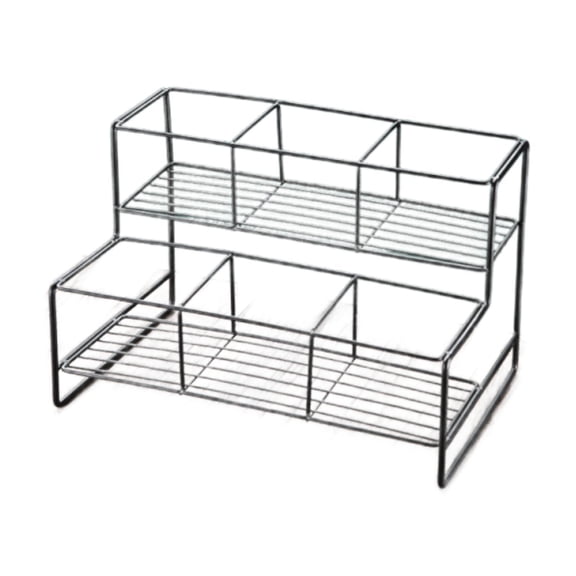 CarpNettore Syrup Rack Organizer 2 Tier 6 Bottles Storage Basket Decorative Versatile Modern