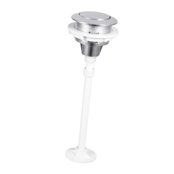CarpNettore Toilet Flush Button Toilet Tank Button Round Single Push Universal Easy Installation Replace Parts for Restroom Home Bathroom Silver