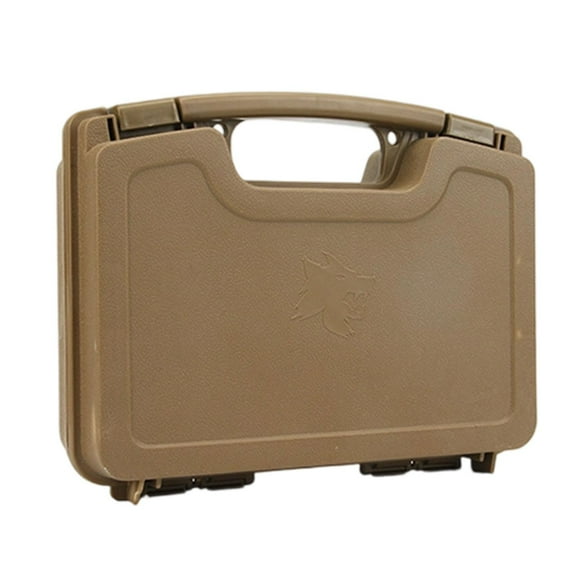 CarpNettore Tool Storage Box Hardware Storage Case Double Sided with Handle Waterproof Large Sand Color