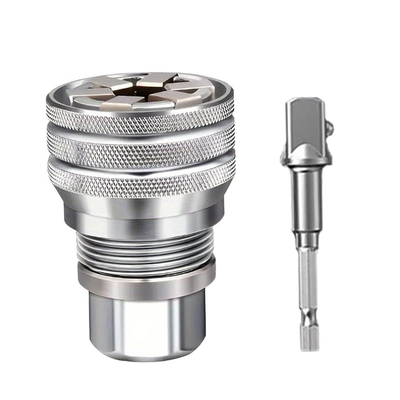 CarpNettore Universal Sockets Wrench Tool Standard 0.39"-0.75" Portable Professional Nonslip Sleeve Drill Adapter Sockets for Maintenance
