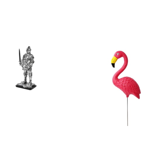 CarpNettore Vintage Knight Bird Statue Sculpture Creative Tabletop Ornament Figurine for Entryway Bookshelf Office Desk Housewarming Gift Yard Art Fairy Garden