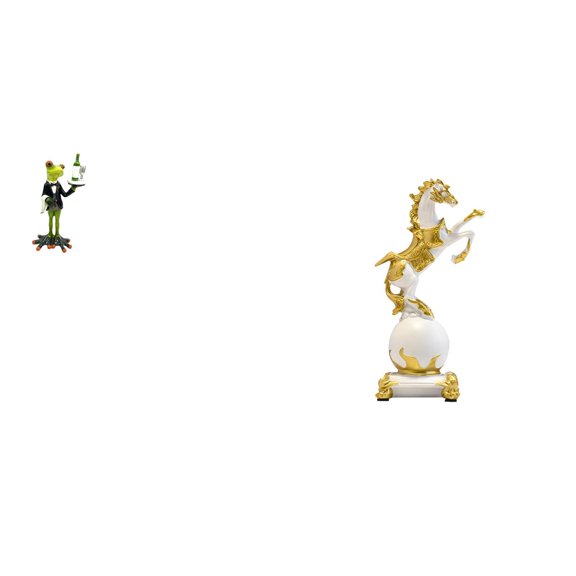 CarpNettore Waiter Frog Statue Animal Sculpture Creative Decorative Horse Figurine Modern Collection Tabletop Ornament for Fireplace Entrance Shelf Bedroom Centerpiece Living Room Desk Birthday