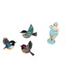 thumbnail image 1 of CarpNettore Wooden Bird Wall Art and Beach Woman Resin Doll Lady Statue Collection Ornament Decorative Tabletop Decoration for Garden Study Room Farmhouse Living Room, 1 of 8