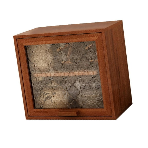 CarpNettore Wooden Desktop Display Cabinet Display Case Dust Protection Multifunctional Wood