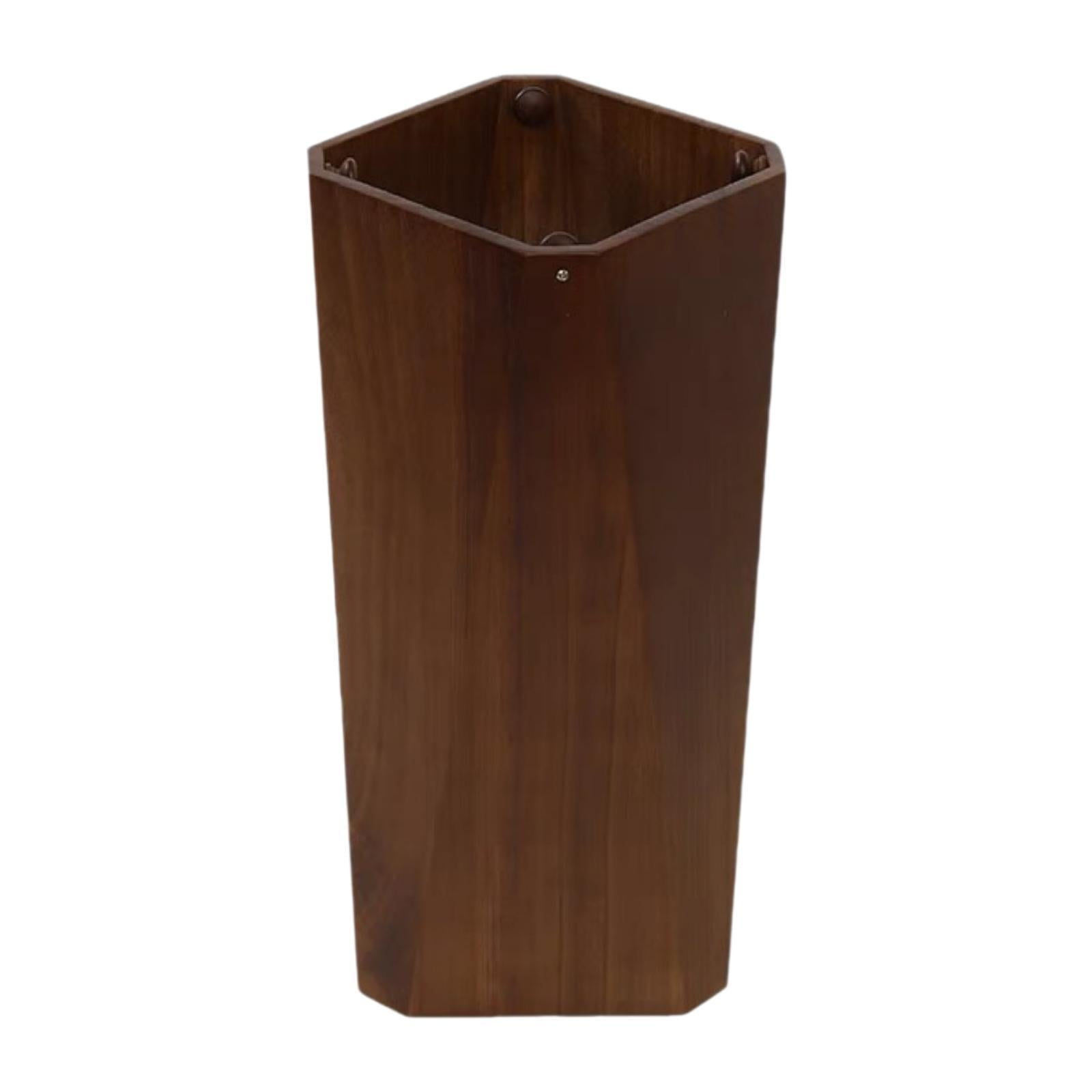 CarpNettore Wooden Umbrella Holder Organizer Sturdy Household Space Saving Creative Umbrella Brown