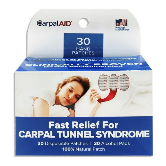 Carpal AID Clear Plastic Adhesive Hand-Based Carpal Tunnel Support for Either Hand CA-30PK UNI, 30 Ct