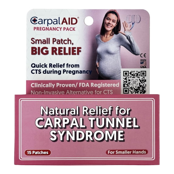 Carpal AID Clear Plastic Adhesive Hand-Based Carpal Tunnel Support for Either Hand SMP15PK, 15 Ct