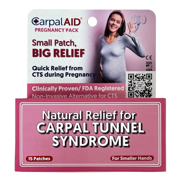 Carpal AID Clear Plastic Adhesive Hand-Based Carpal Tunnel Support for Either Hand SMP15PK, 15 Ct